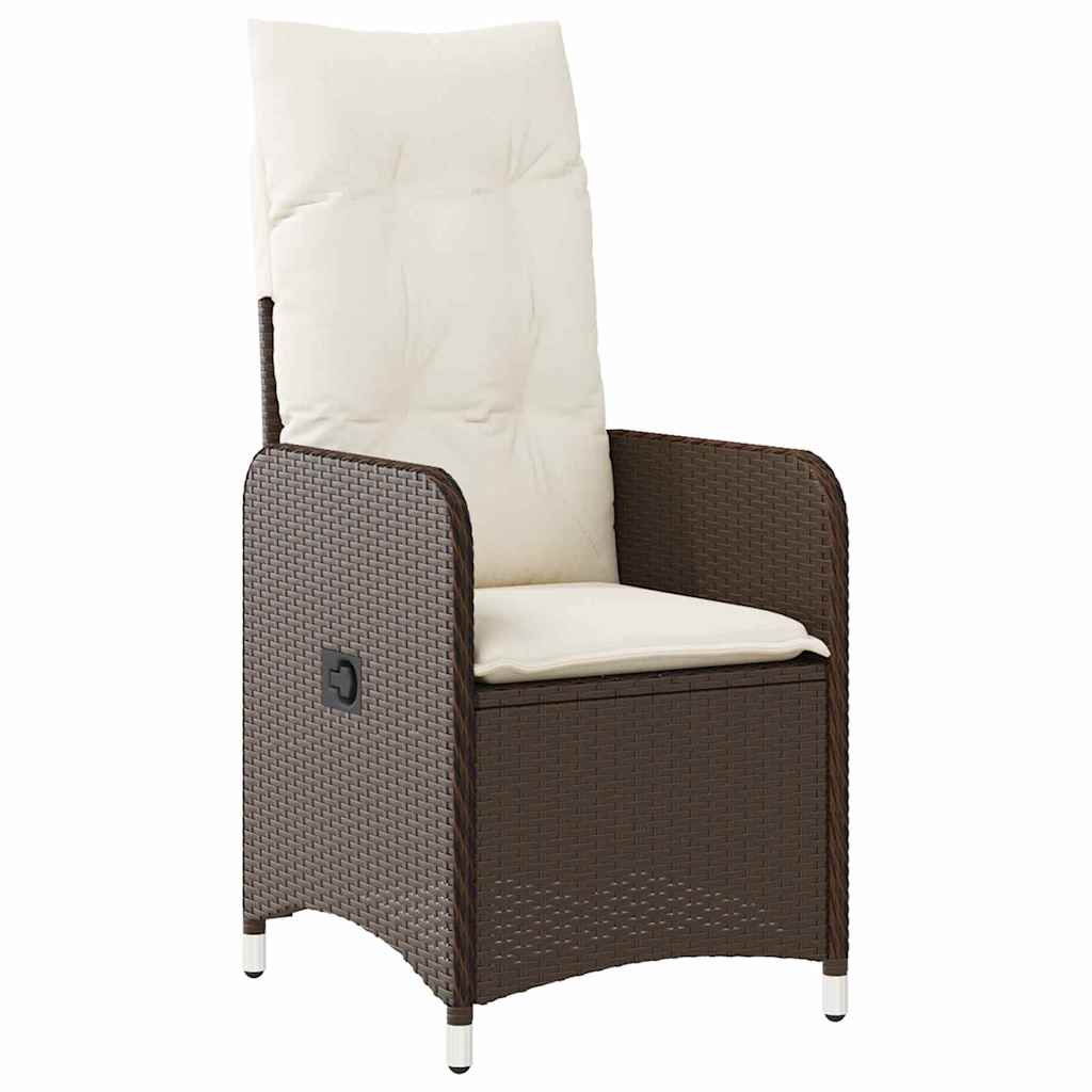 Kert étkező szett 5 pcs Barna polirattan