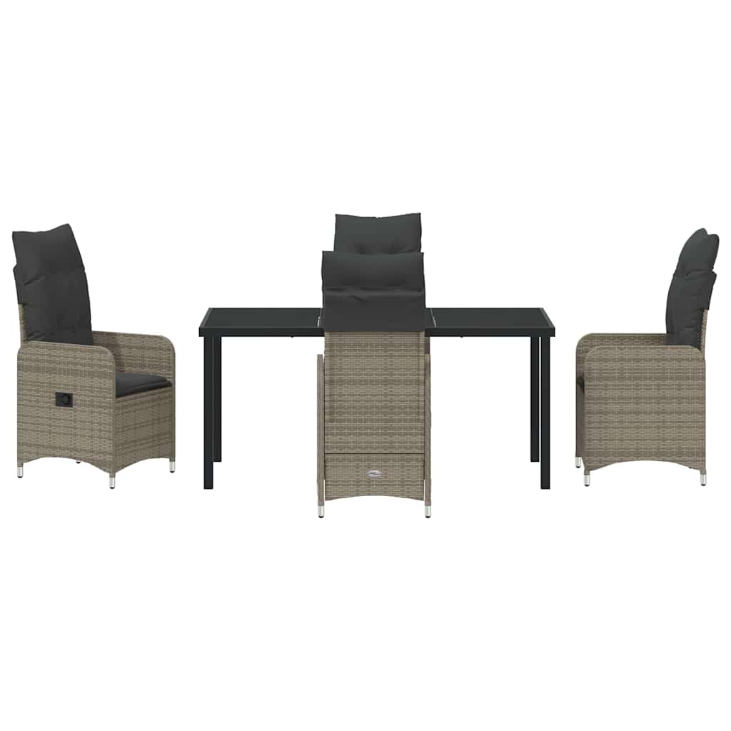 Kert étkező szett 5 pcs Szürke polirattan