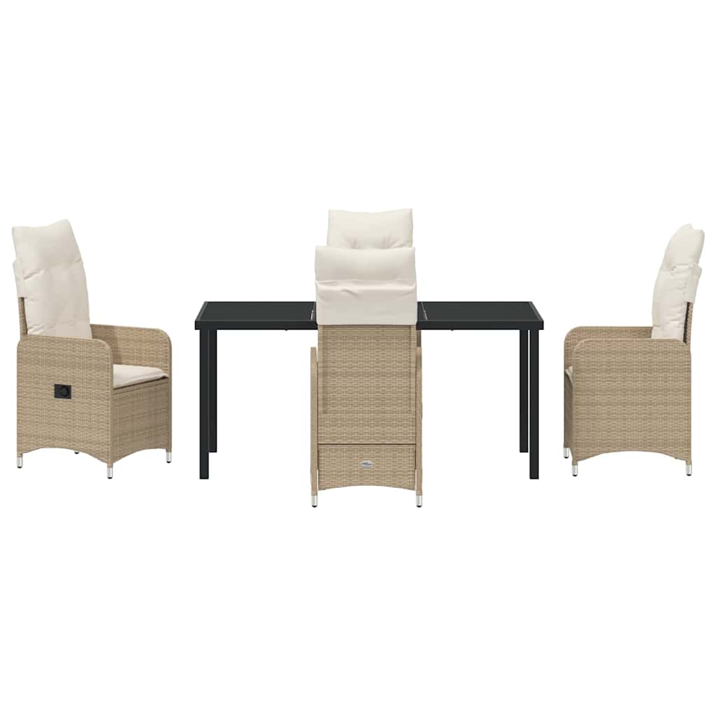 Kert étkező szett 5 pcs Bézs polirattan