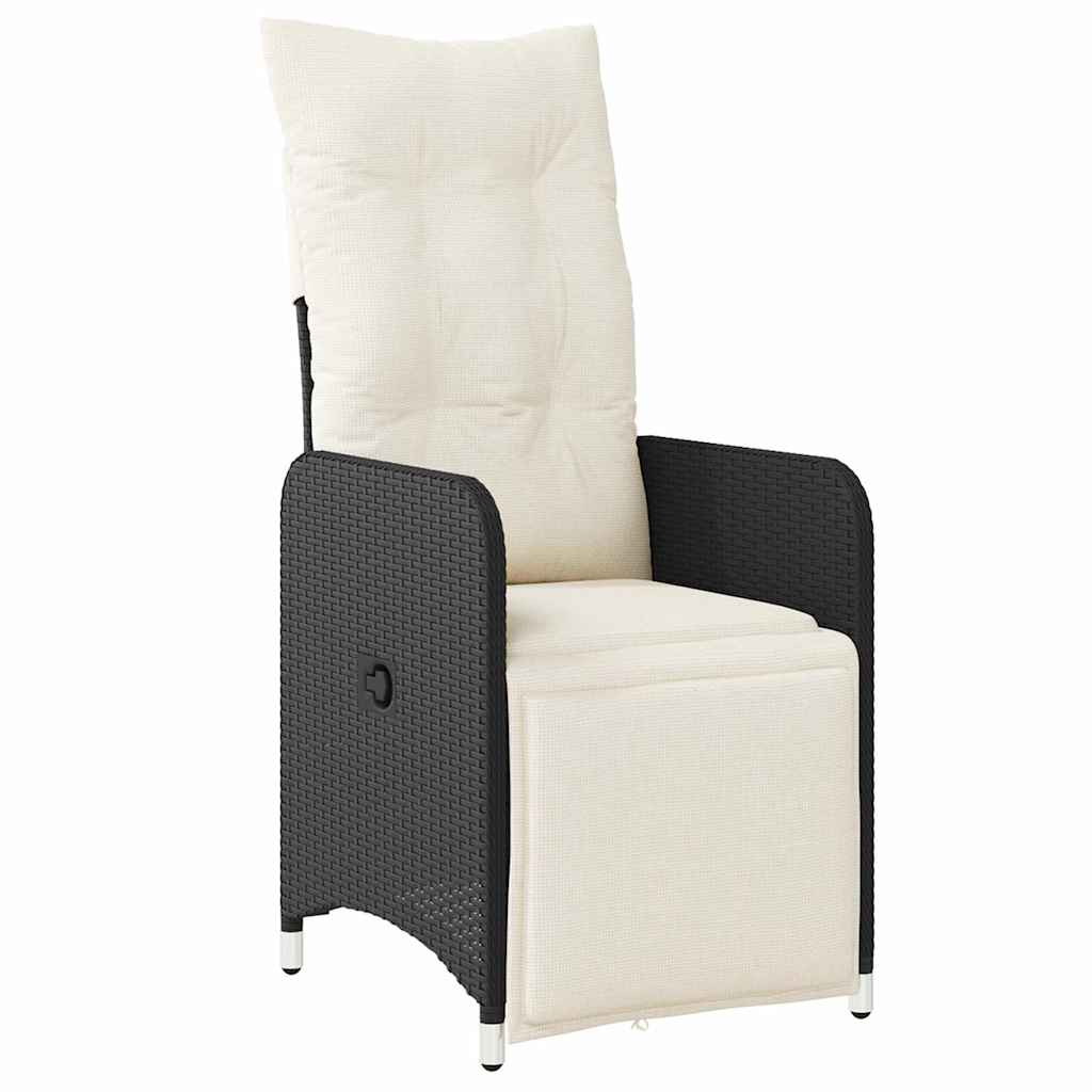 Kert étkező szett 5 pcs Fekete polirattan