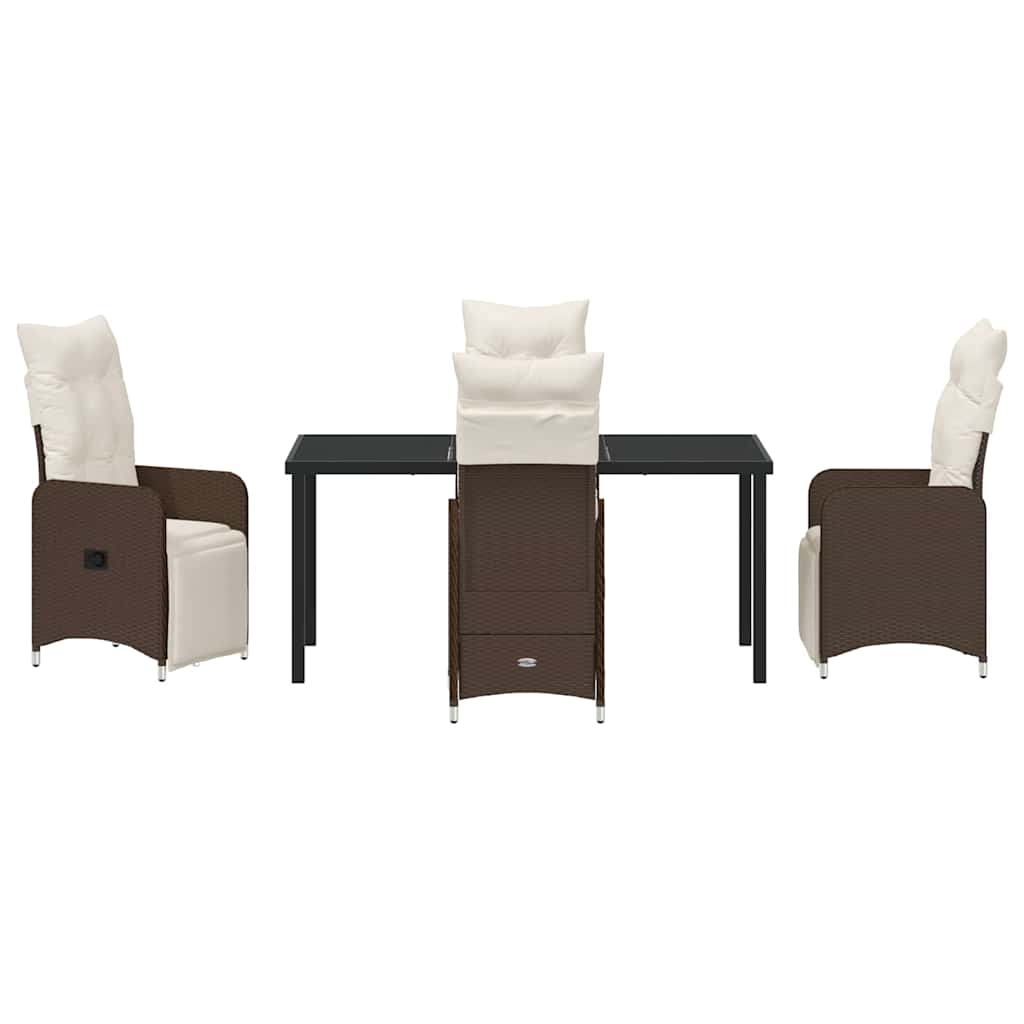 Kert étkező szett 5 pcs Barna polirattan
