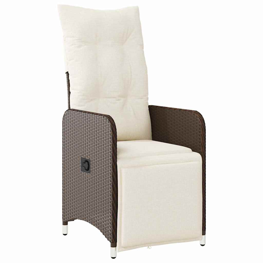 Kert étkező szett 7 pcs Barna polirattan