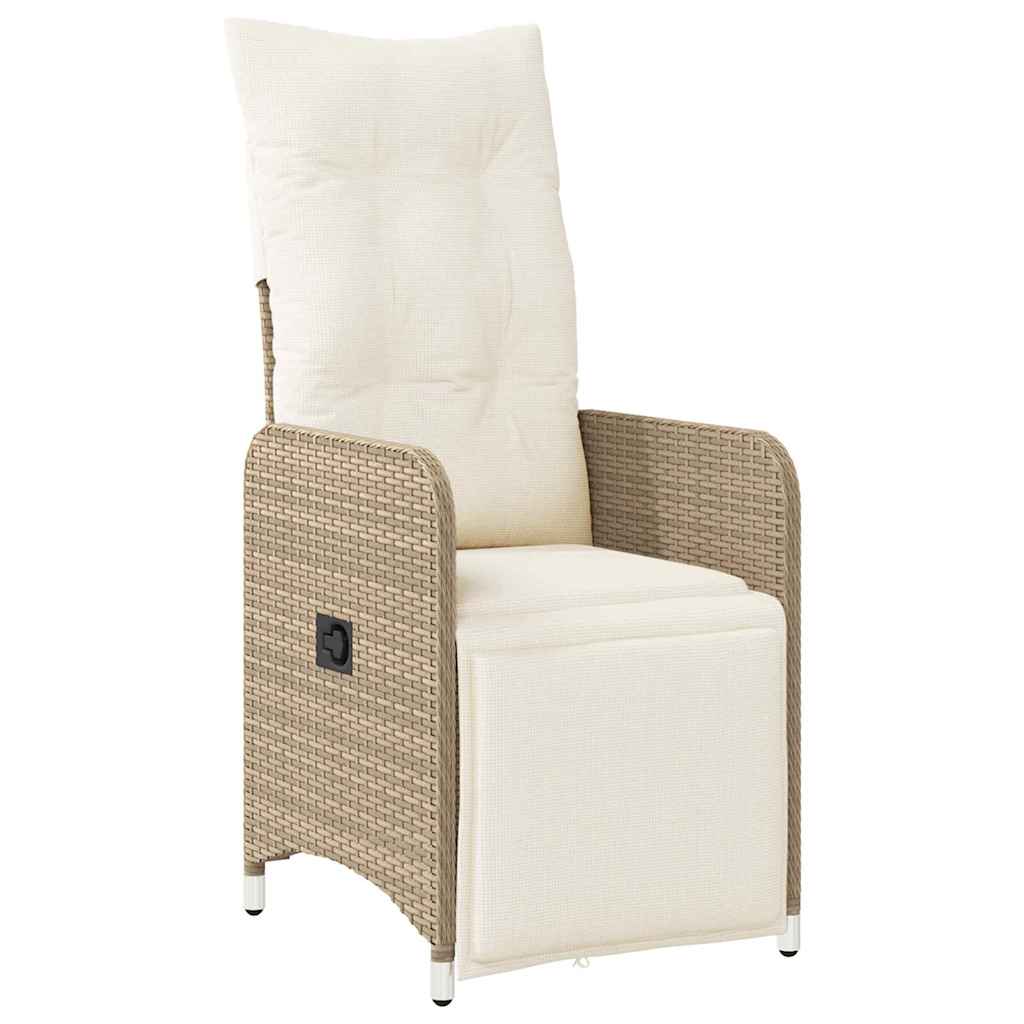 Kert étkező szett 3 pcs Bézs polirattan