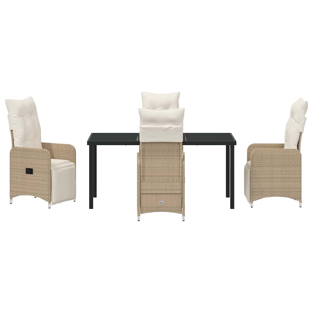 Kert étkező szett 5 pcs Bézs polirattan