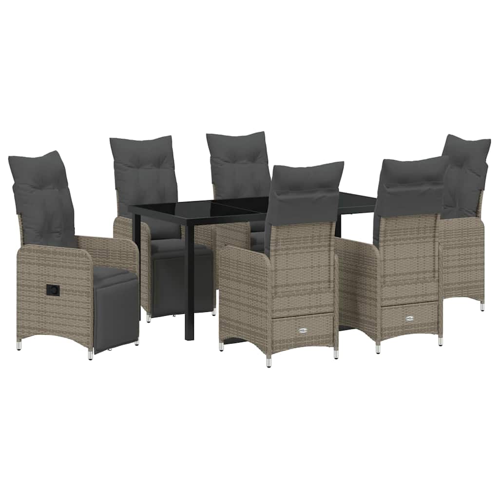 Kert étkező szett 7 pcs Bézs polirattan