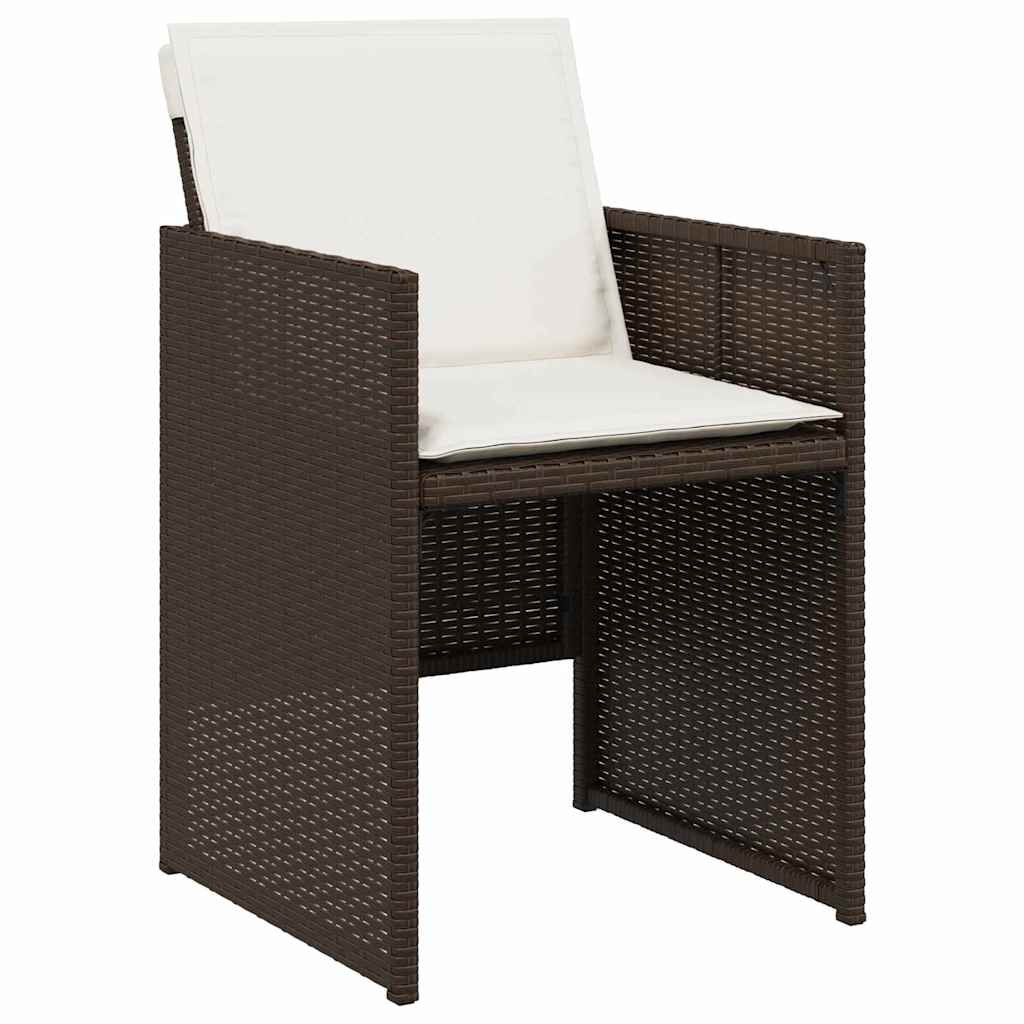 Kert étkező szett 5 pcs Barna polirattan