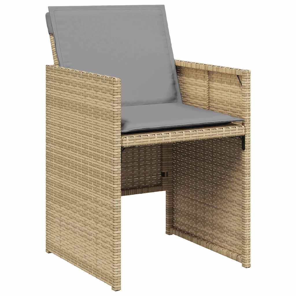 Kert étkező szett 9 pcs Bézs polirattan