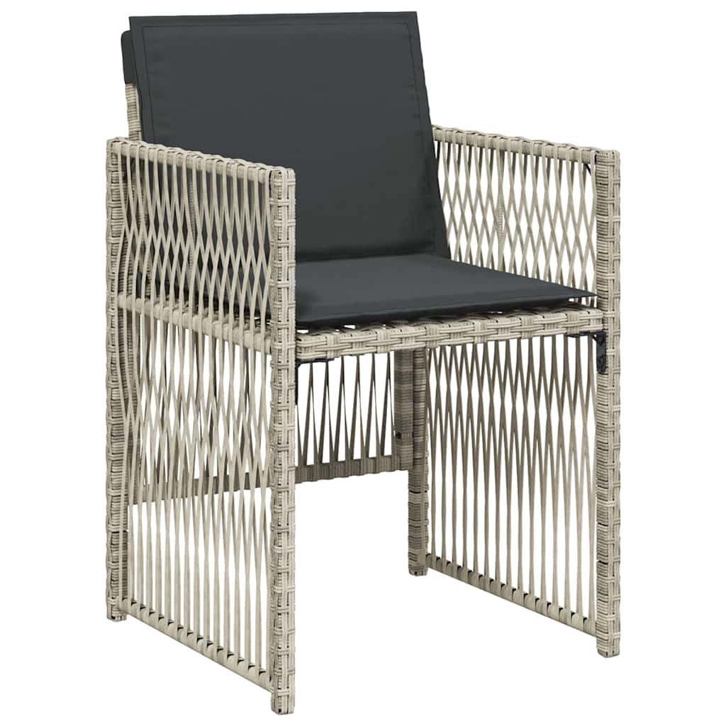 Kert étkező szett 5 pcs Világosszürke Porszórt acél