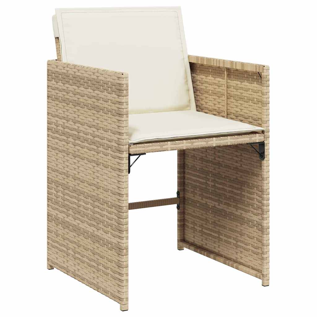 Kert étkező szett 5 pcs Bézs polirattan