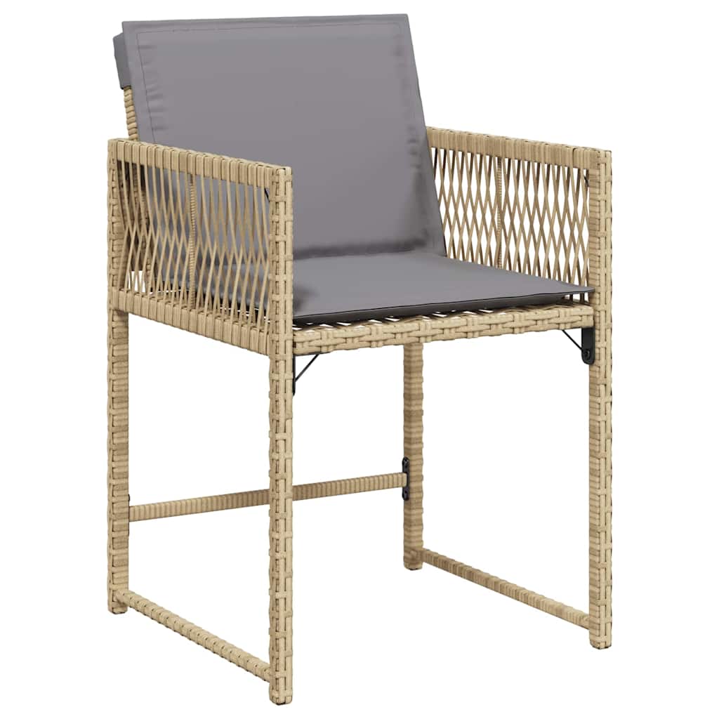 Kert étkező szett 5 pcs Bézs polirattan
