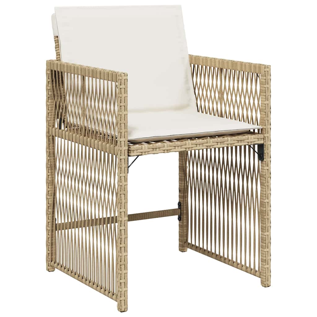 Kert étkező szett 5 pcs Bézs polirattan