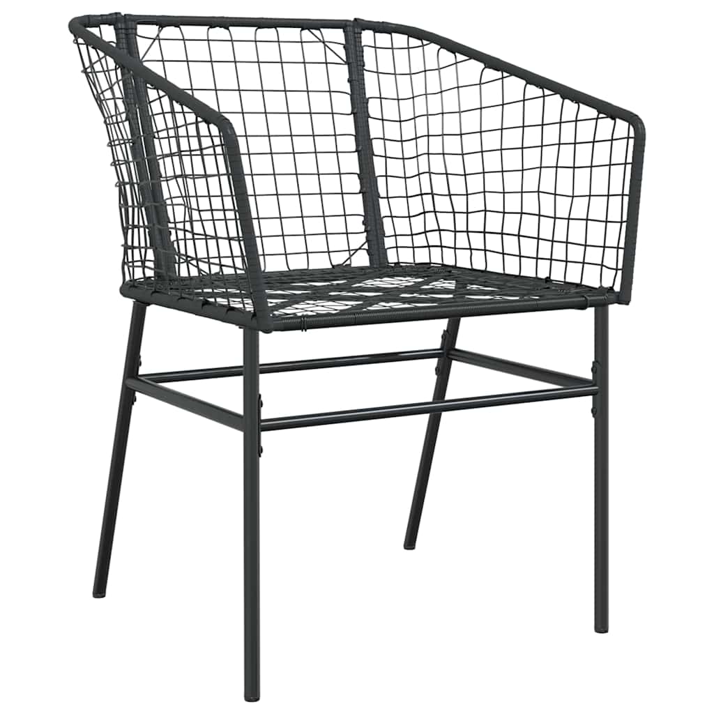 Kert étkező szett 5 pcs Fekete polirattan
