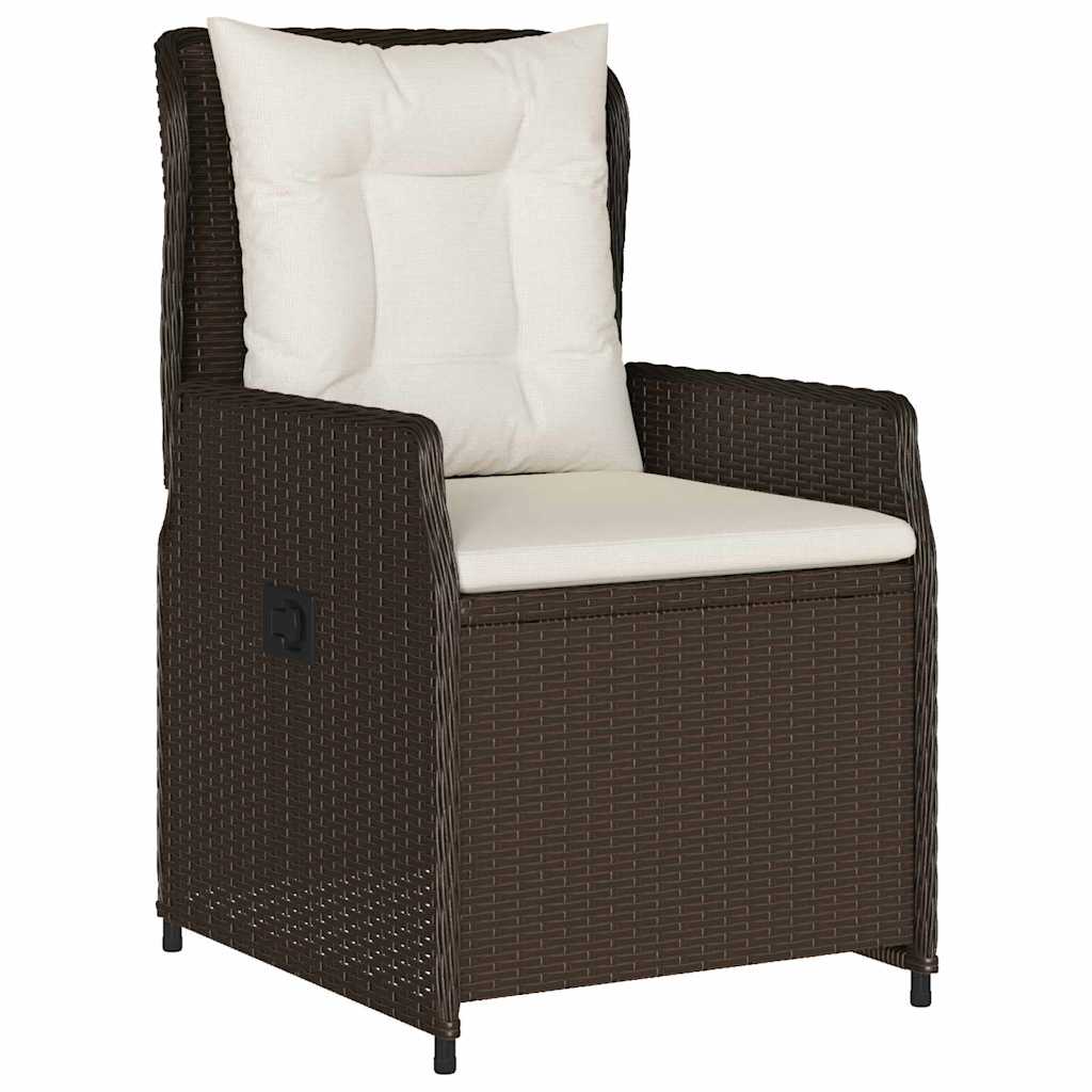 Kert étkező szett 5 pcs Barna polirattan