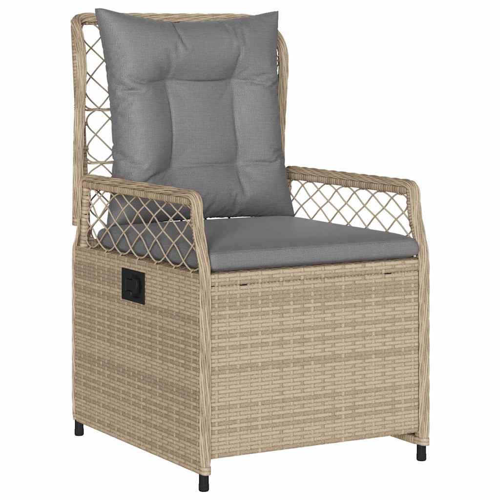 Kert étkező szett 7 pcs Beige és Világosszürke polirattan
