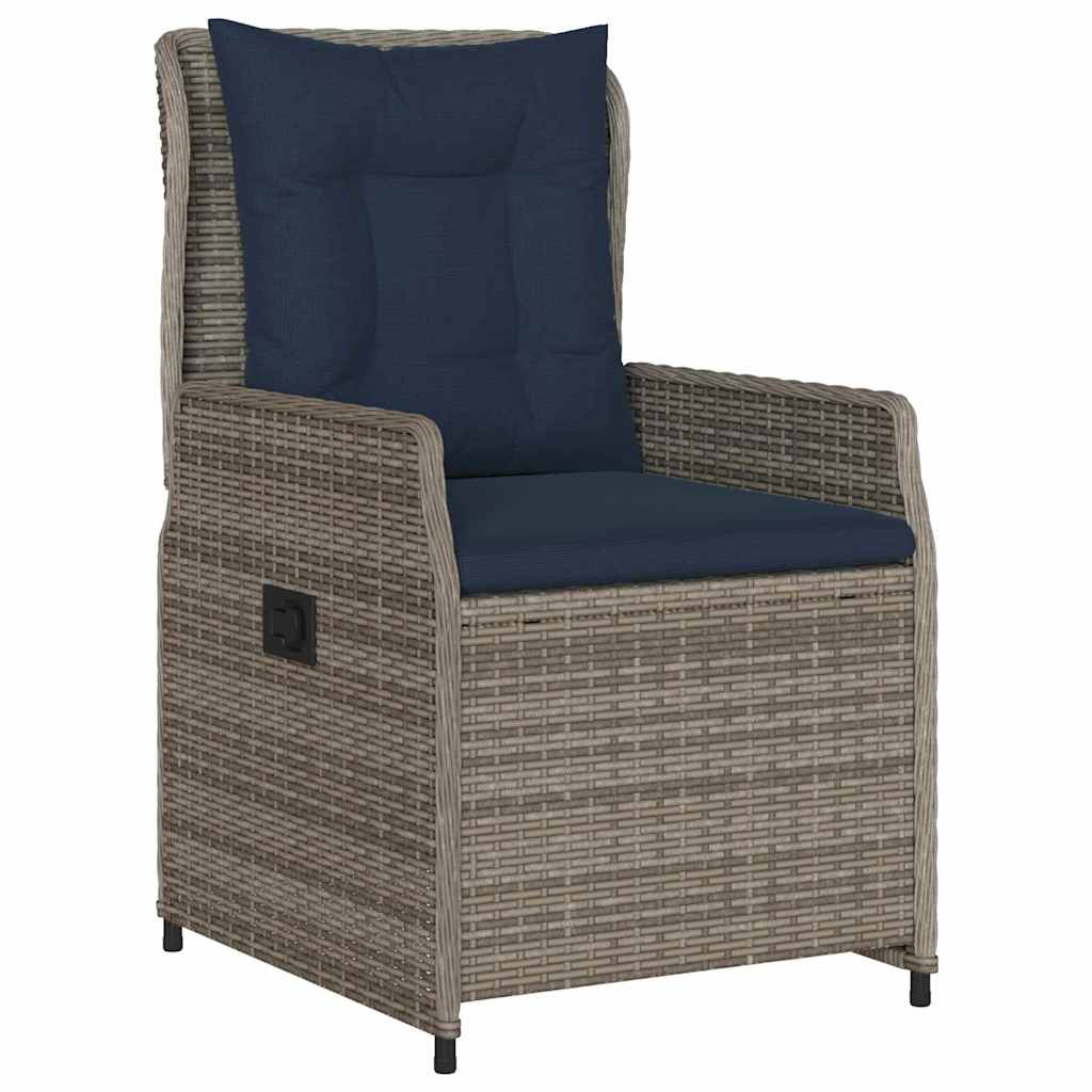 Kert étkező szett párnával 3 pcs Szürke Poli rattan