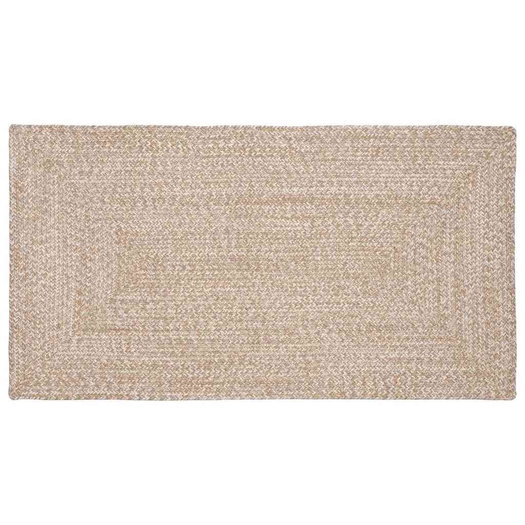 Területszőnyegek Természetes és Fehér 80 x 150 cm Juta