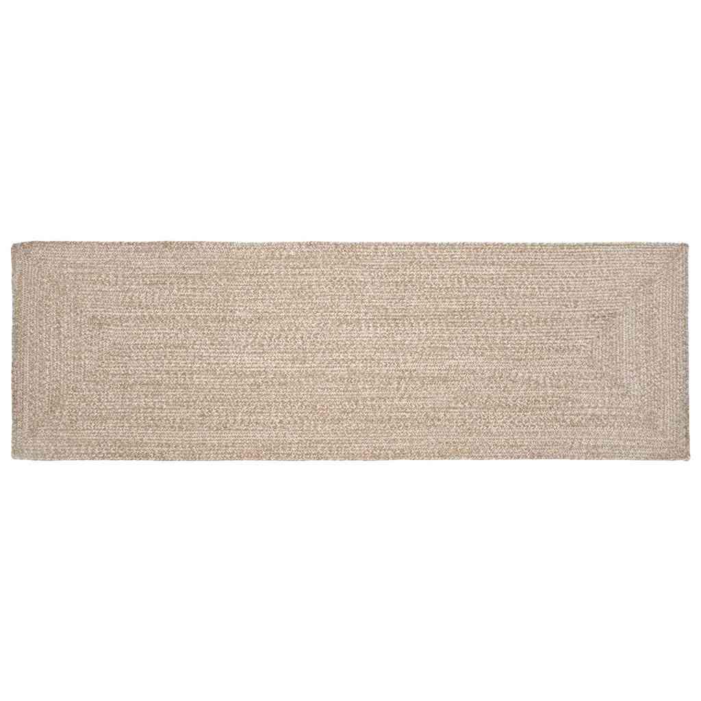 Területszőnyegek Természetes és Fehér 80 x 250 cm Juta