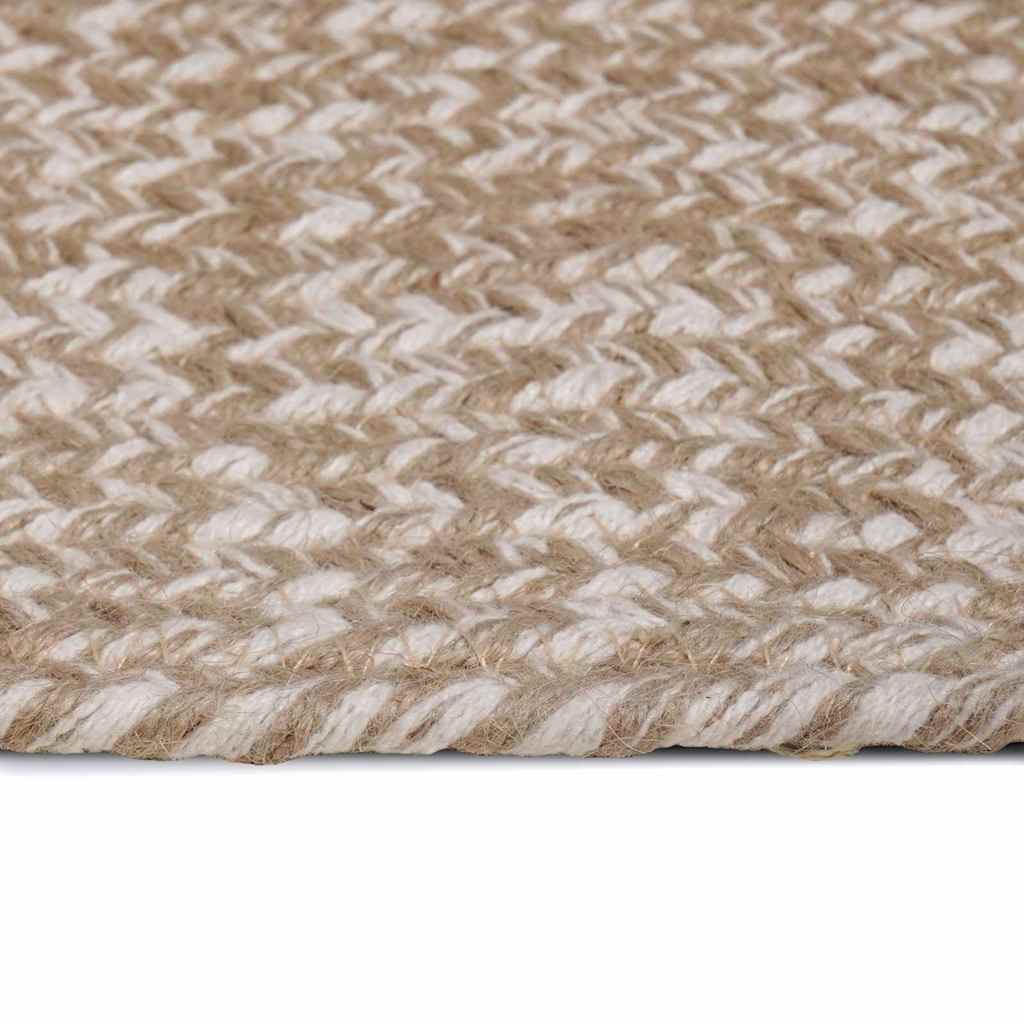 Területi szőnyeg Természetes és Fehér 200 x 200 cm Juta