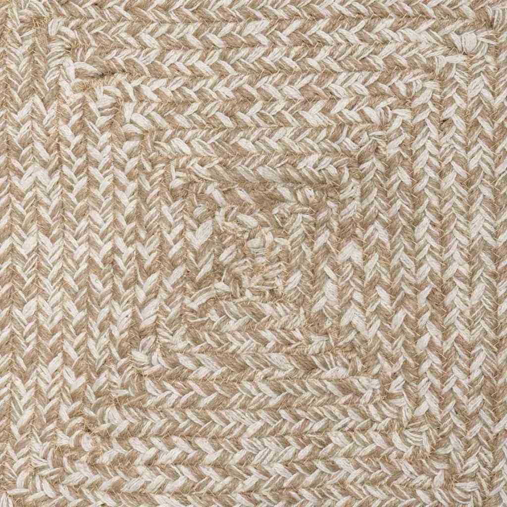 Területi szőnyeg Természetes és Fehér 200 x 200 cm Juta