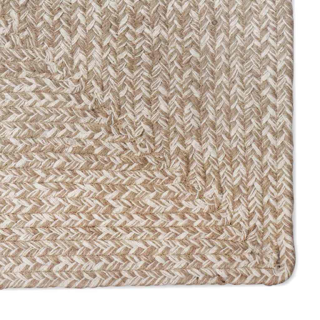 Területi szőnyeg Természetes és Fehér 200 x 200 cm Juta