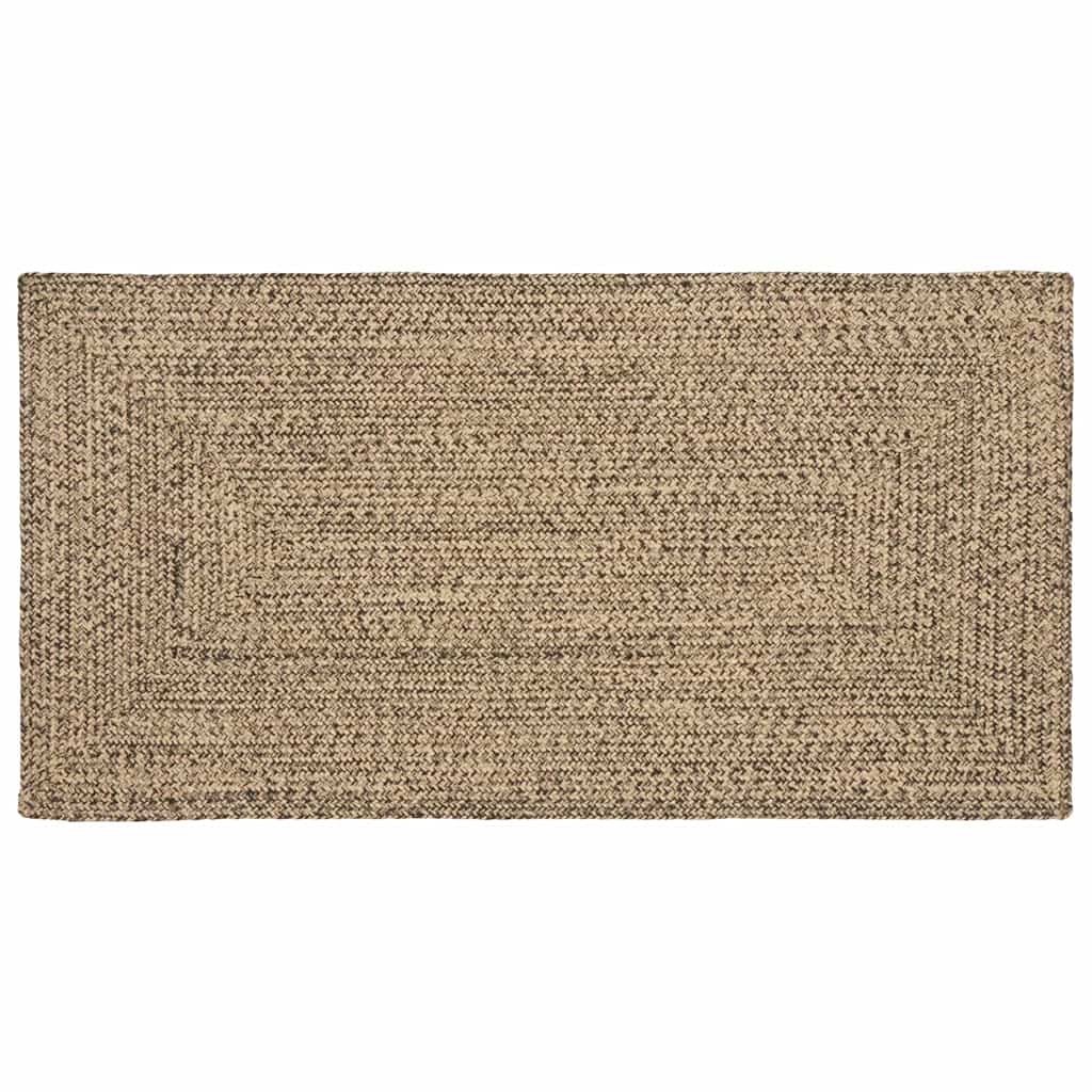 Területi szőnyeg Természetes és Fekete 80 x 150 cm Juta