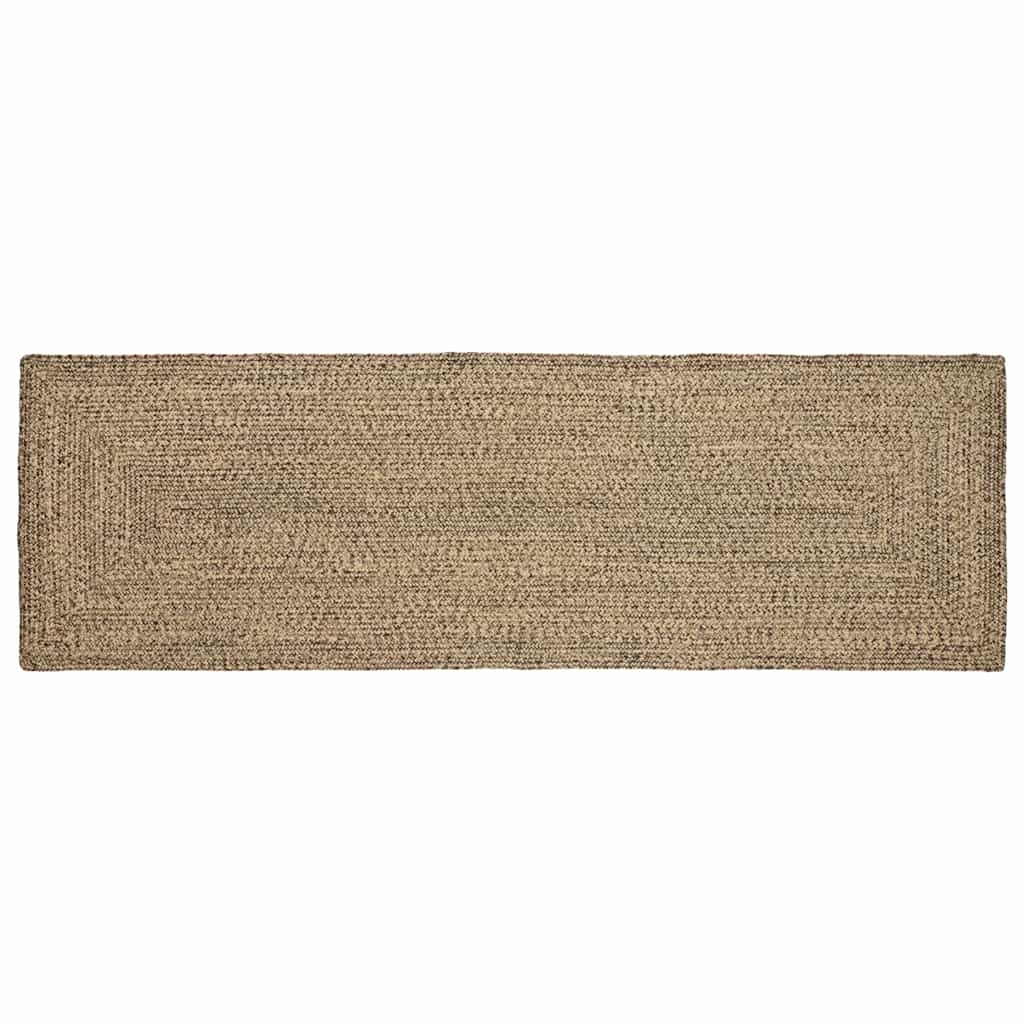 Területszőnyegek Természetes és Fekete 80 x 200 cm Juta