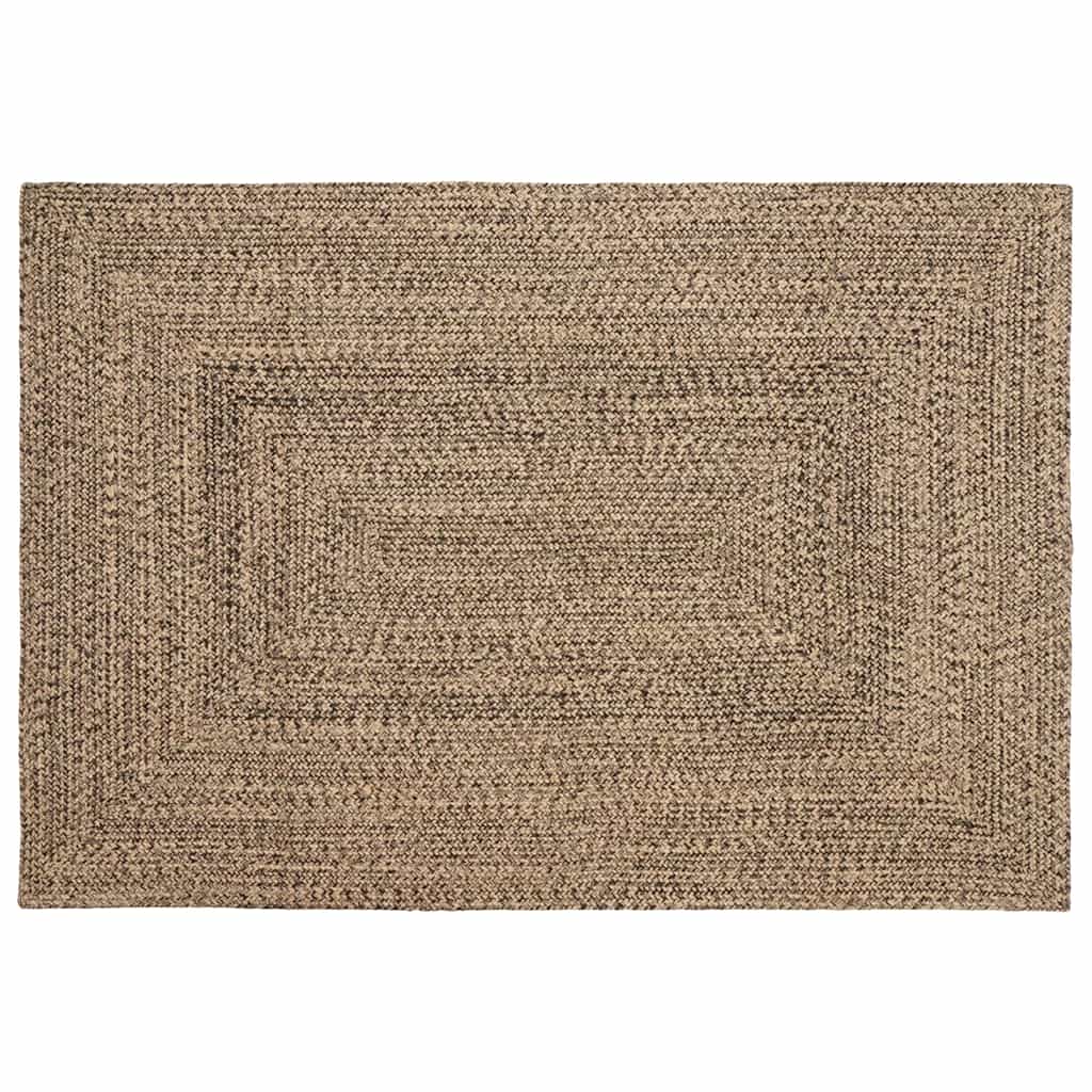 Területszőnyegek Természetes és Fekete 120 x 170 cm Juta