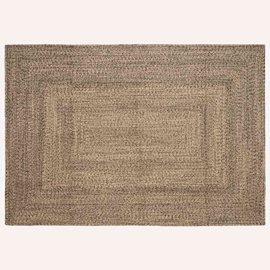 Területszőnyegek Természetes és Fekete 240 x 340 cm Juta