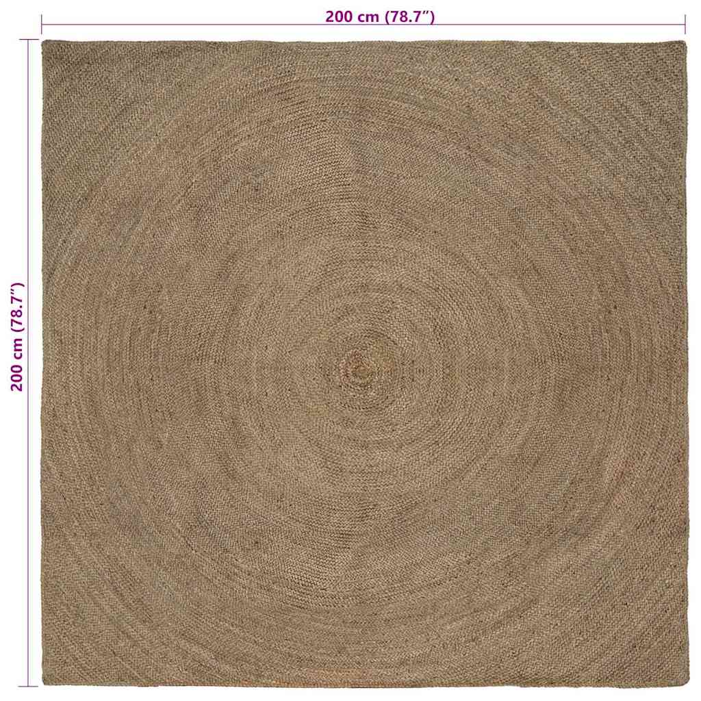 Területszőnyegek Szürke 200 x 200 cm Juta