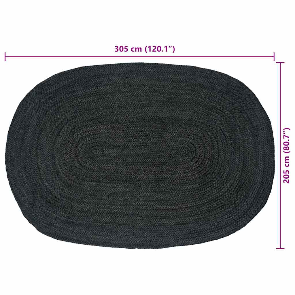 Területszőnyegek Sötétszürke 205 x 305 cm Juta