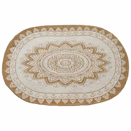 Területszőnyegek Természetes fehér mintával 100 x 152 cm Juta