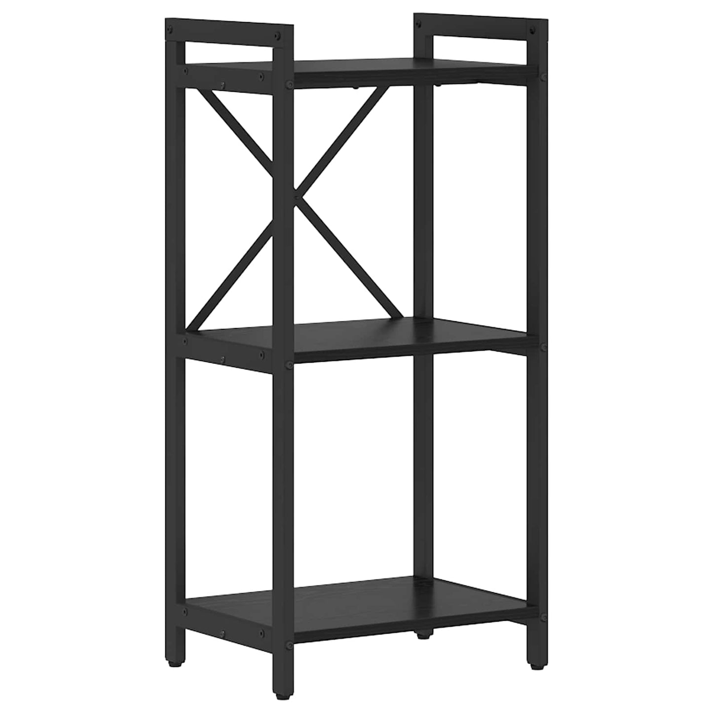 Könyvespolc 40 x 30 x 85 cm Szerelt Fa Fekete tölgy