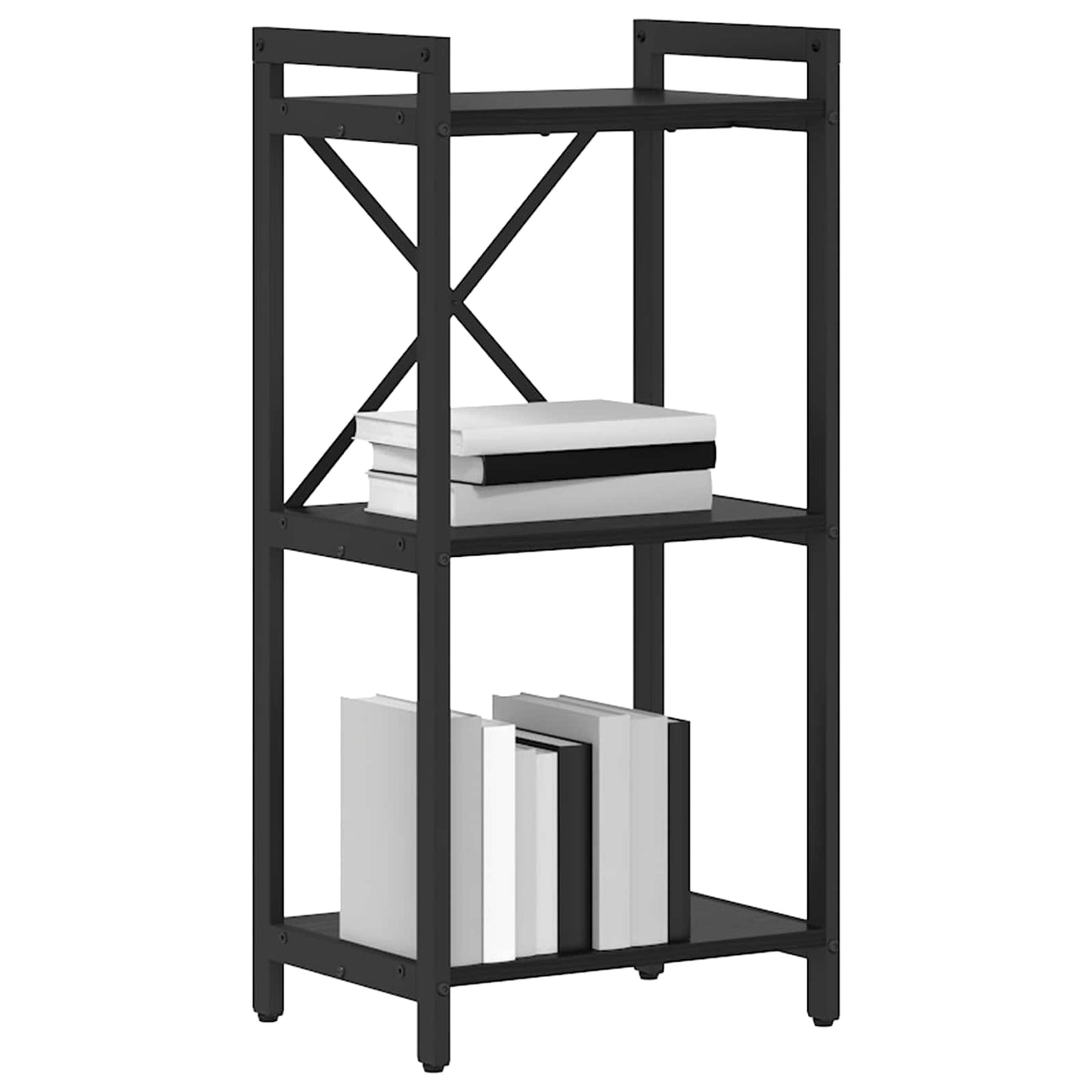 Könyvespolc 40 x 30 x 85 cm Szerelt Fa Fekete tölgy
