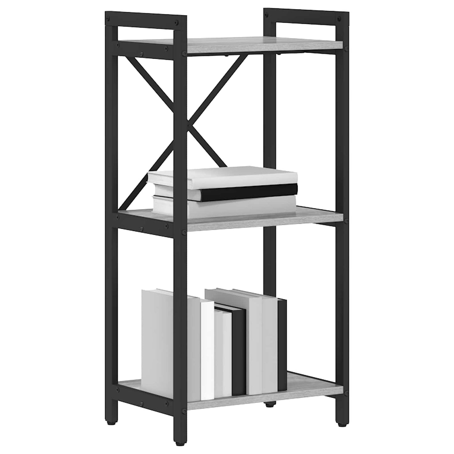 Könyvespolc 40 x 30 x 85 cm Szerelt Fa Szürke sonoma