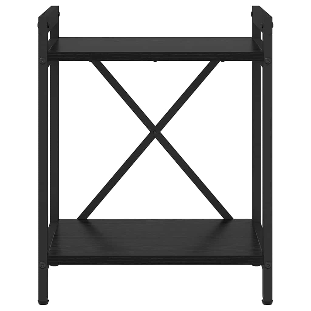Könyvespolc 40 x 30 x 50 cm Szerelt Fa Fekete tölgy