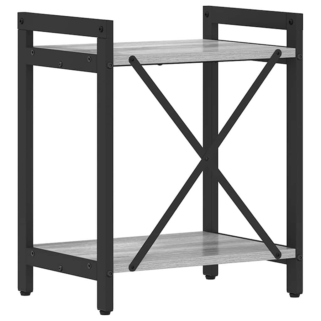 Könyvespolc 40 x 30 x 50 cm Szerelt Fa Szürke sonoma
