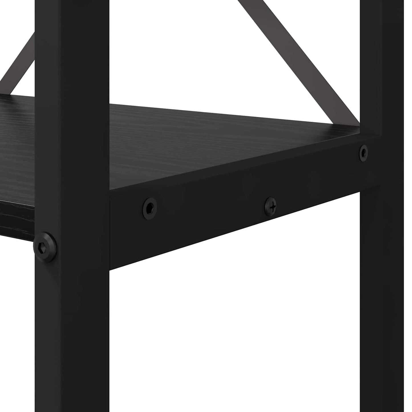 Könyvespolc 60 x 30 x 155 cm Szerelt Fa Fekete tölgy