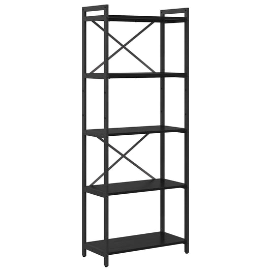 Könyvespolc Fekete tölgy 60 x 30 x 155 cm Faanyag