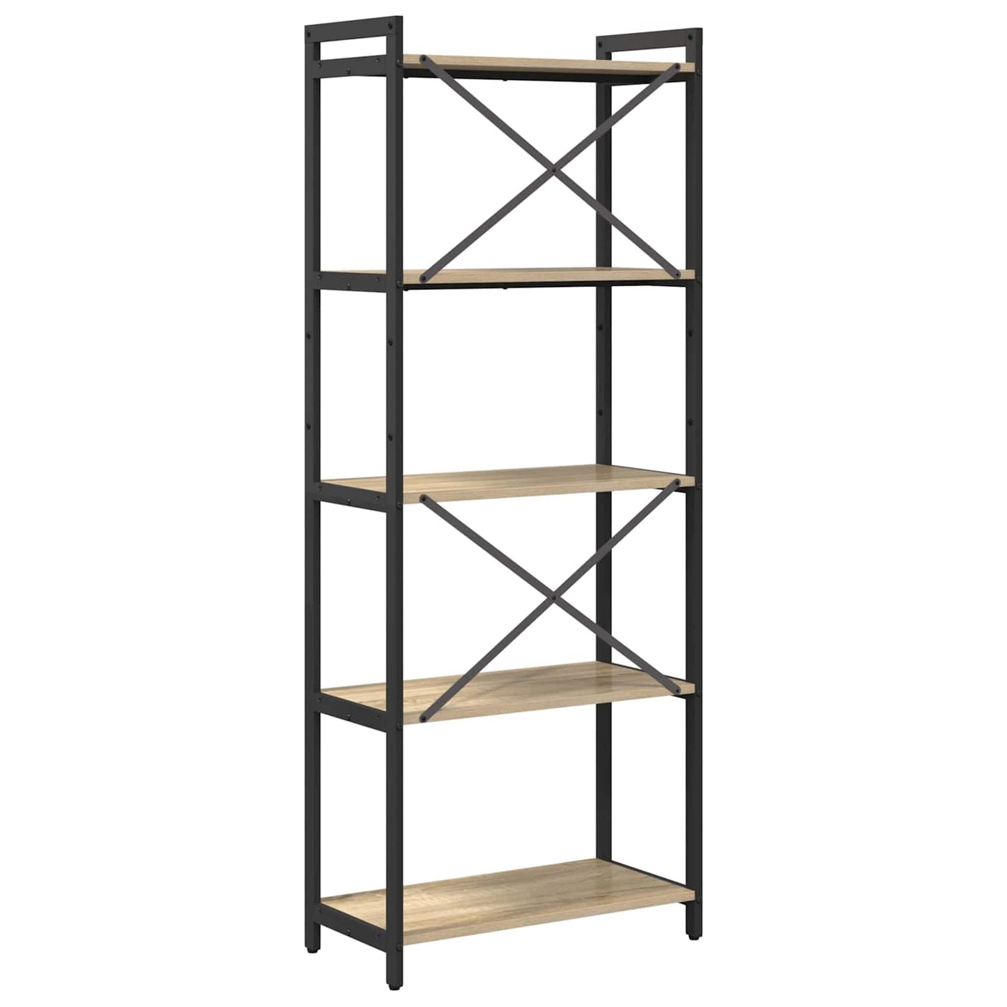 Könyvespolc 60 x 30 x 155 cm Szerelt Fa Sonoma tölgy