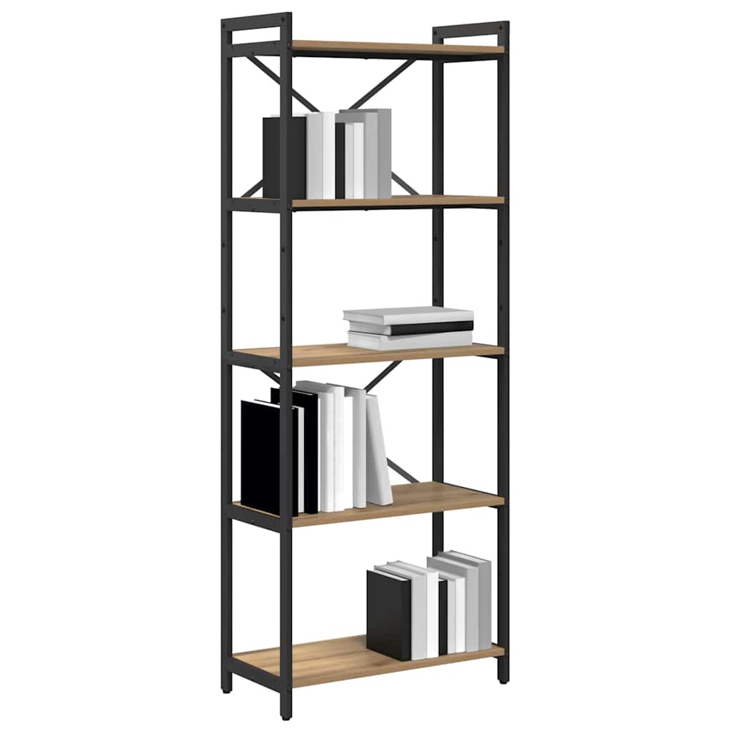 Könyvespolc 60 x 30 x 155 cm Szerelt Fa Artisan tölgy