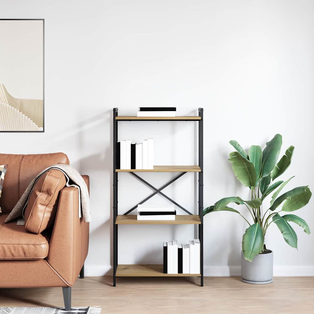 Könyvespolc 60 x 30 x 120 cm Szerelt Fa Artisan tölgy