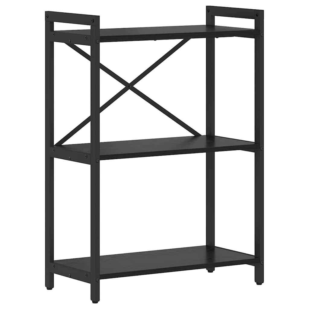 Könyvespolc 60 x 30 x 85 cm Szerelt Fa Fekete tölgy