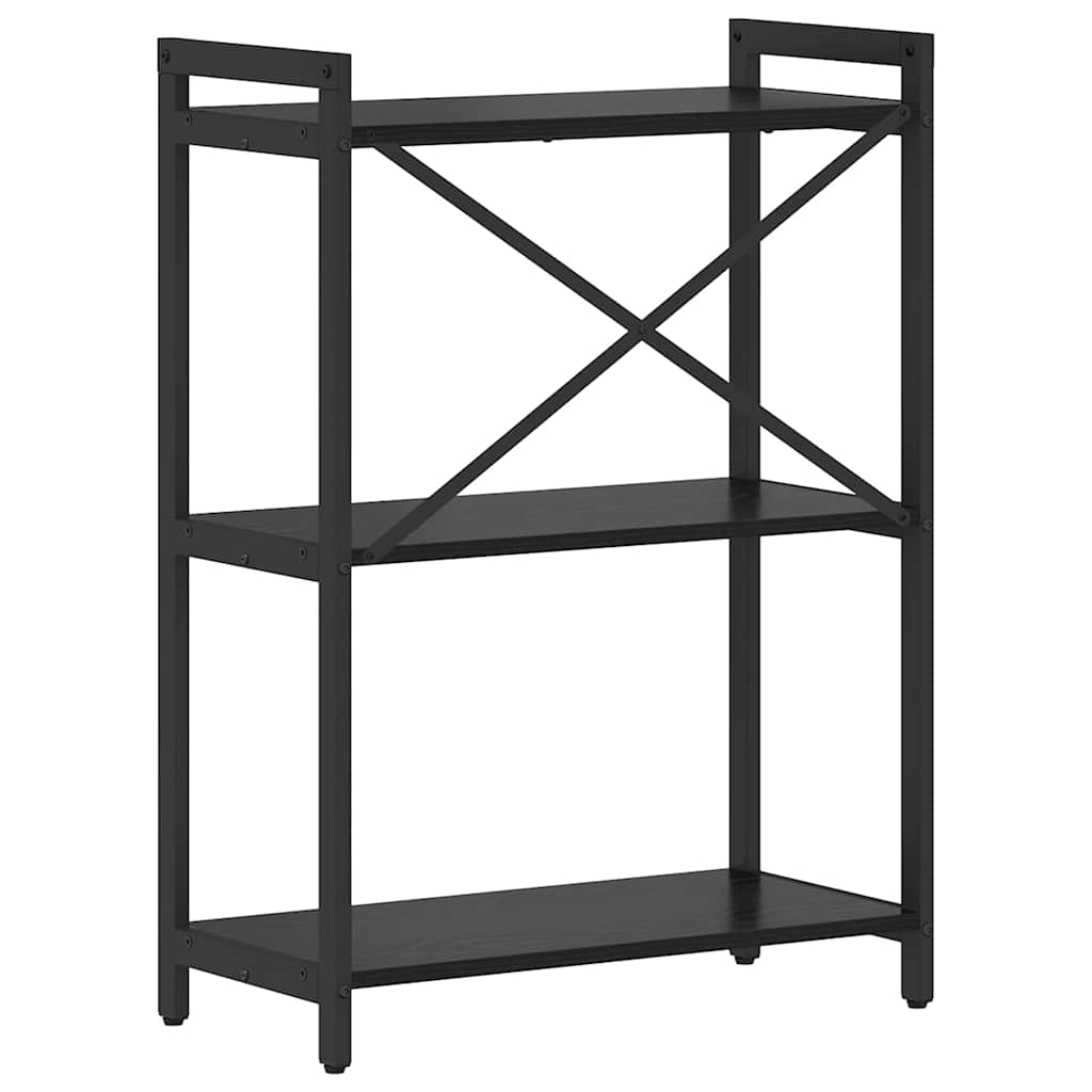 Könyvespolc 60 x 30 x 85 cm Szerelt Fa Fekete tölgy