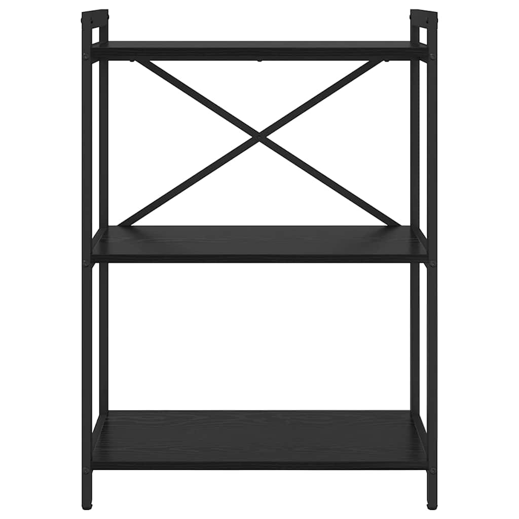 Könyvespolc 60 x 30 x 85 cm Szerelt Fa Fekete tölgy
