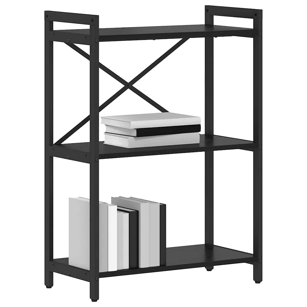 Könyvespolc 60 x 30 x 85 cm Szerelt Fa Fekete tölgy
