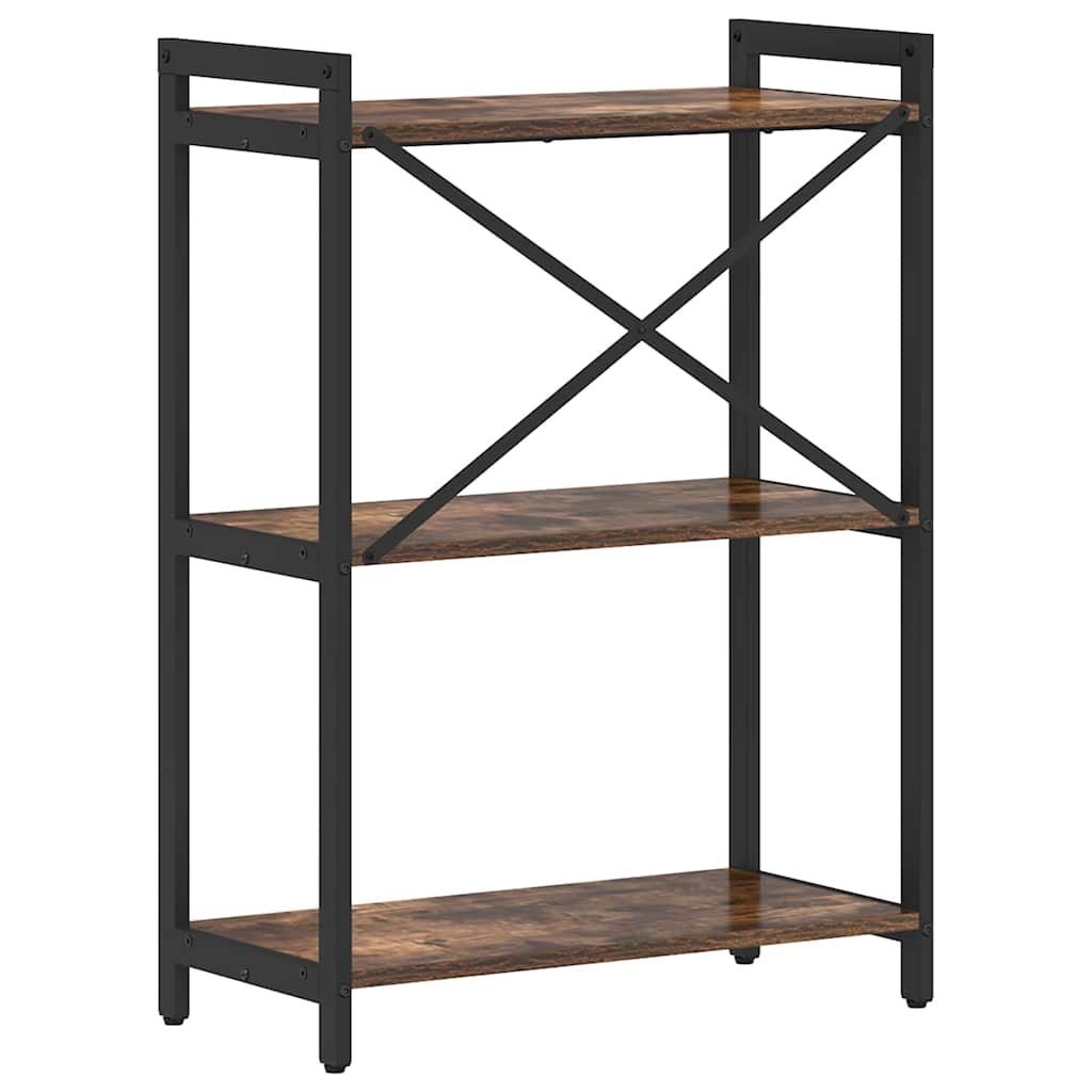Könyvespolc 60 x 30 x 85 cm Szerelt Fa Füstölt tölgy