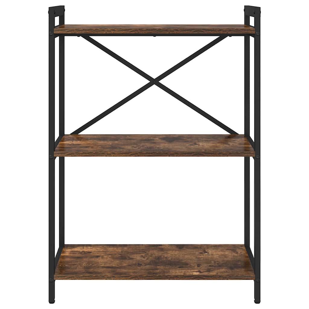 Könyvespolc 60 x 30 x 85 cm Szerelt Fa Füstölt tölgy