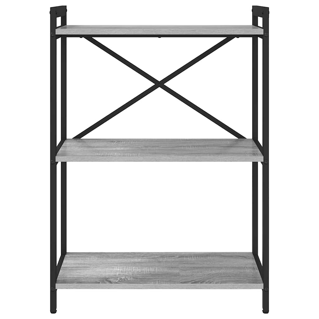 Könyvespolc 60 x 30 x 85 cm Szerelt Fa Szürke sonoma