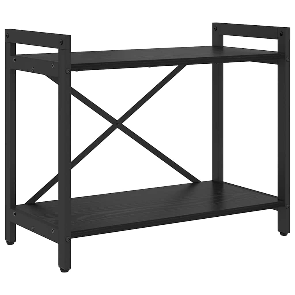 Könyvespolc 60 x 30 x 50 cm Szerelt Fa Fekete tölgy