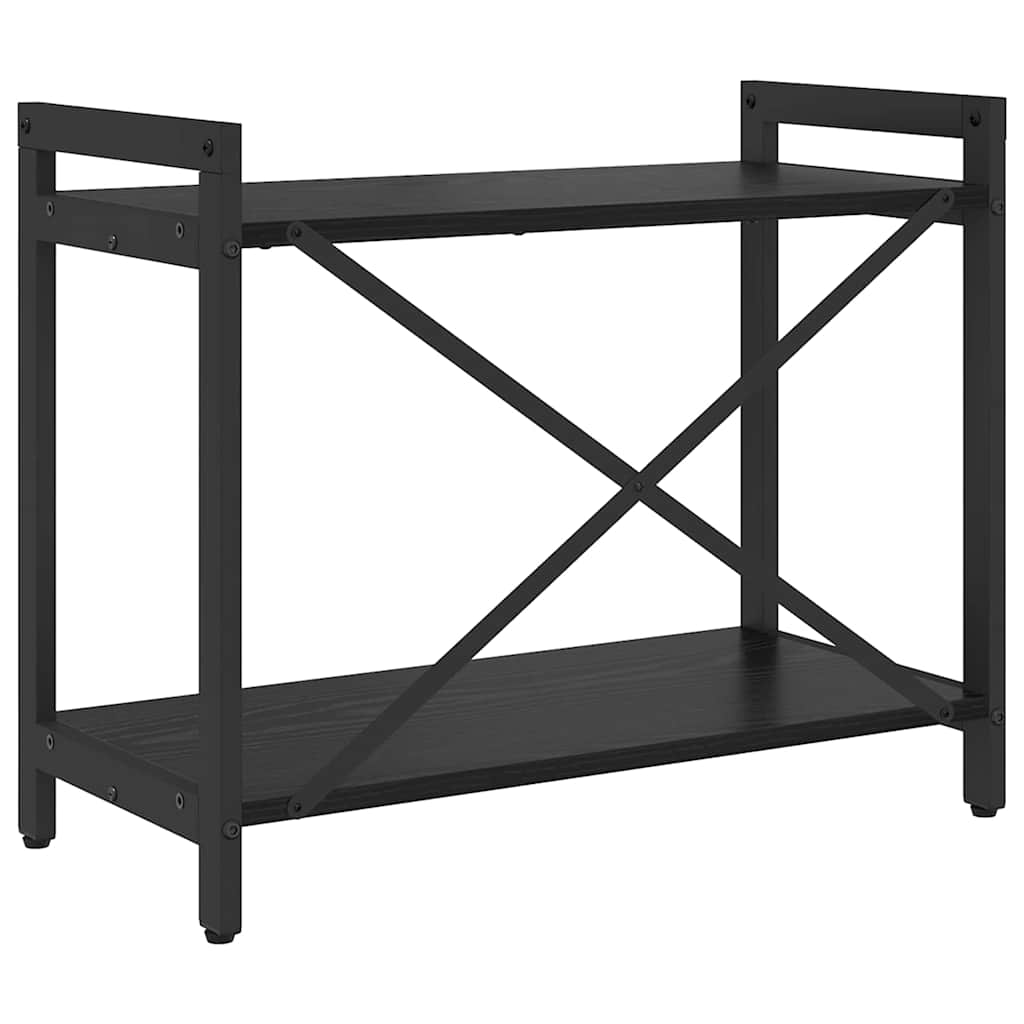 Könyvespolc 60 x 30 x 50 cm Szerelt Fa Fekete tölgy